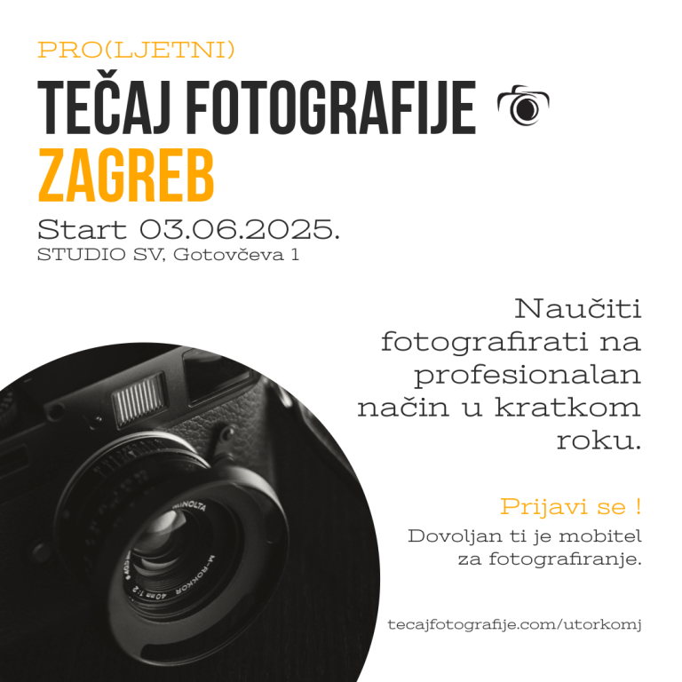 Tečaj fotografije u Zagrebu utorkom
