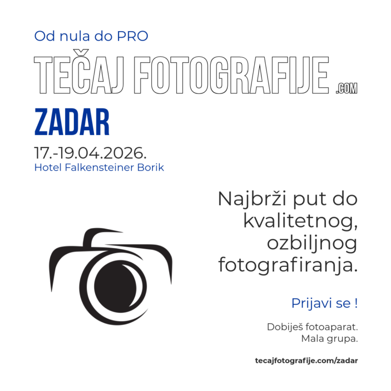 Tecaj fotografije Zadar travanj 2026