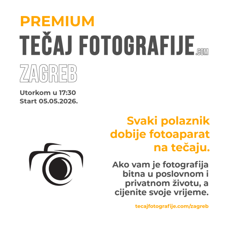 Tecaj fotografije Zagreb utorkom u svibnju