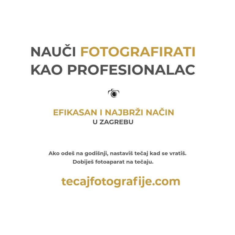 efikasan tecaj fotografije Zagreb