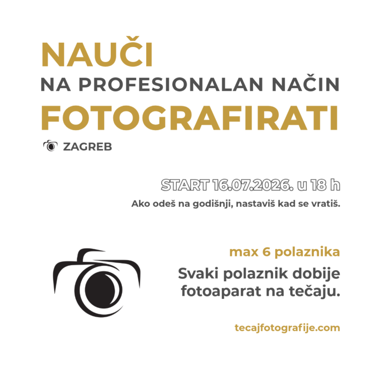 Tecaj fotografije Zagreb od 16072026