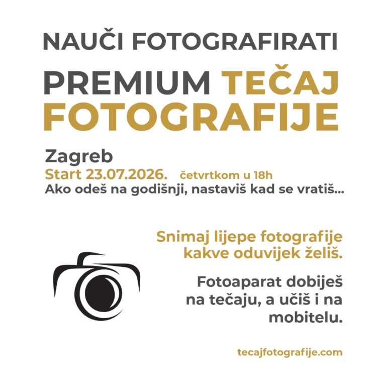 Tecaj fotografije Zagreb srpanj 2026