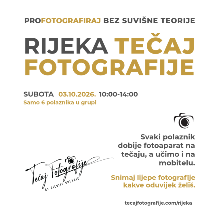 Tecaj fotografije Rijeka 03.10.2026.