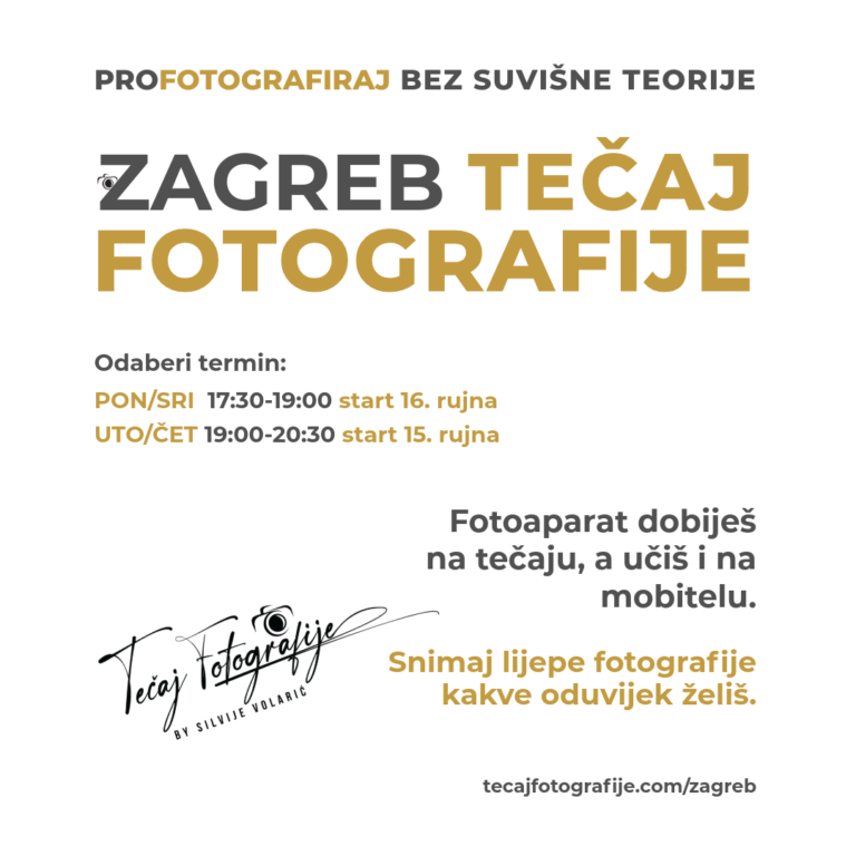 Tecaj fotografije Zagreb 15 rujna 2026